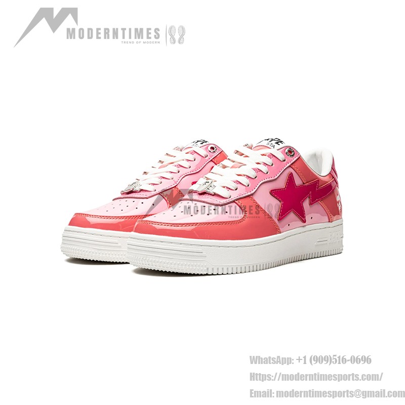 BAPE Bapesta Color Camo Combo ピンク | ビビッドなピンクスニーカー BAPE Bapesta Color Camo Combo ピンク パテントレザースニーカー