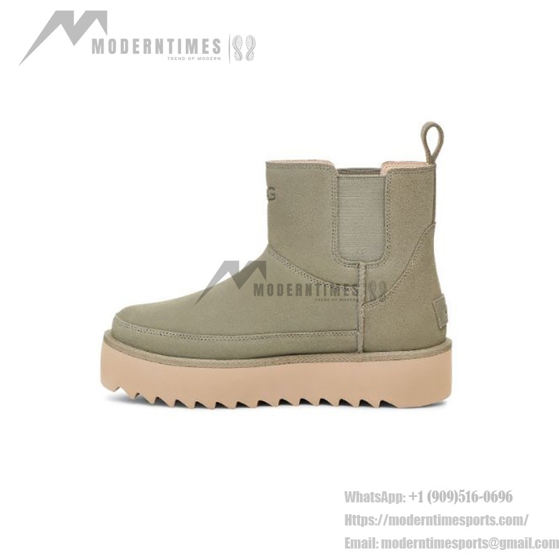 UGG Women's Classic Chelsea Platform Mini Boot Olive Green 1158051 UGG Women's Classic Chelsea Platform Mini Boot Olive Green 1158051