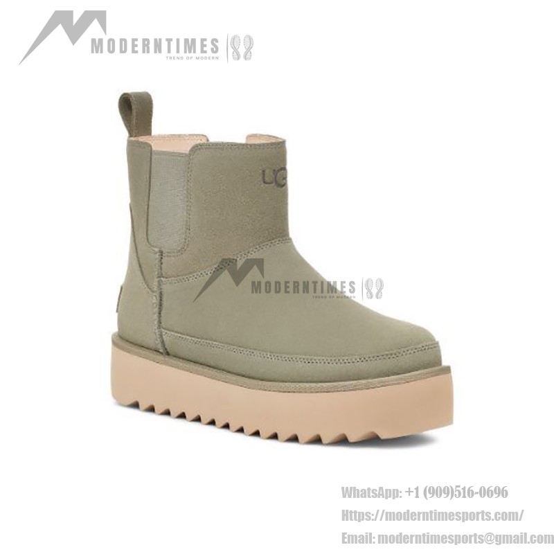 UGG Women's Classic Chelsea Platform Mini Boot Olive Green 1158051 UGG Women's Classic Chelsea Platform Mini Boot Olive Green 1158051