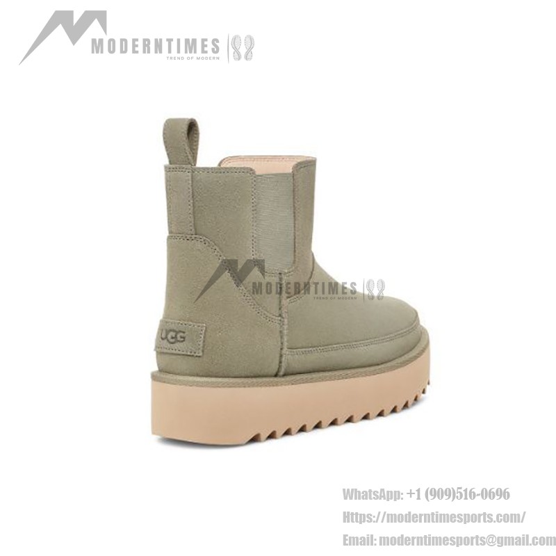 UGG Women's Classic Chelsea Platform Mini Boot Olive Green 1158051 UGG Women's Classic Chelsea Platform Mini Boot Olive Green 1158051