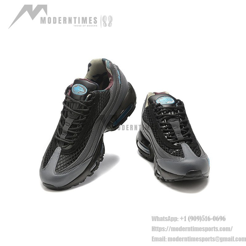 Corteiz x Nike Air Max 95 "Aegean Storm" コラボレーション Corteiz x Nike Air Max 95 "Aegean Storm" FB2709-002 ブラック・グレー・ブルー