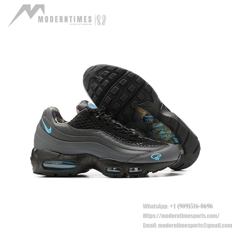 Corteiz x Nike Air Max 95 "Aegean Storm" コラボレーション Corteiz x Nike Air Max 95 "Aegean Storm" FB2709-002 ブラック・グレー・ブルー
