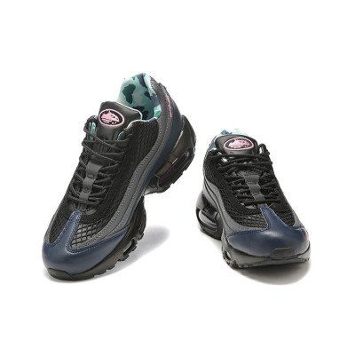 Corteiz x Nike Air Max 95 "Pink Beam" FB2709-001 | ブラック グレー ネイビー ピンク コラボレーション レトロランニングシューズ | エアクッション トレンドスニーカー 男女兼用
