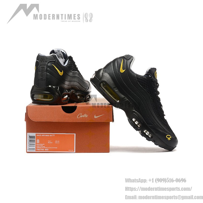 Corteiz x Nike Air Max 95 'Tour Yellow' コラボスニーカー ブラック&イエローのCorteiz x Nike Air Max 95 'Tour Yellow' コラボスニーカー