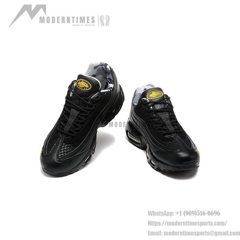 Corteiz x Nike Air Max 95 'Tour Yellow' コラボスニーカー ブラック&イエローのCorteiz x Nike Air Max 95 'Tour Yellow' コラボスニーカー