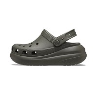 Crocsクラシッククラッシュクロッグ 'ダスティオリーブ' 207521-3J5 - おしゃれなオリーブカラーで快適な履き心地