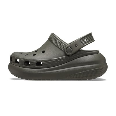 Crocsクラシッククラッシュクロッグ 'ダスティオリーブ' 207521-3J5 - おしゃれなオリーブカラーで快適な履き心地