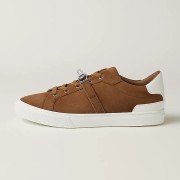 Hermes Mens Sneaker H232176Z 90350 | Brown and White Luxury Fashion Shoes with Iconic Design
