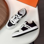 Hermes H242933Z H69440 All-White Sneakers – Clean, Iconic Luxury Style Hermes Mens Sneaker H242933Z H69440 in All-White – Front View of Premium White Leather Sneakers with Minimalist Design