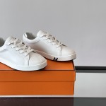 Hermès Herren Sneaker H251075Z 02350 Weiße Modische Freizeitschuhe | Luxusmarke Schuhe