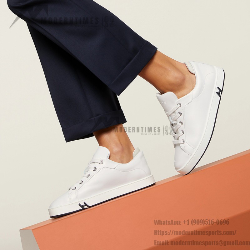 Hermès Herren Sneaker H251075Z 02350 Weiße Modische Freizeitschuhe | Luxusmarke Schuhe