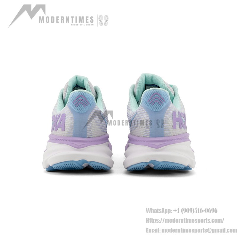 HOKA Clifton 9 | Mint Green & Purple | Premium Comfort and Performance HOKA Clifton 9 1131170-SOLM in Mint Green & Purple with Lightweight Cushioning