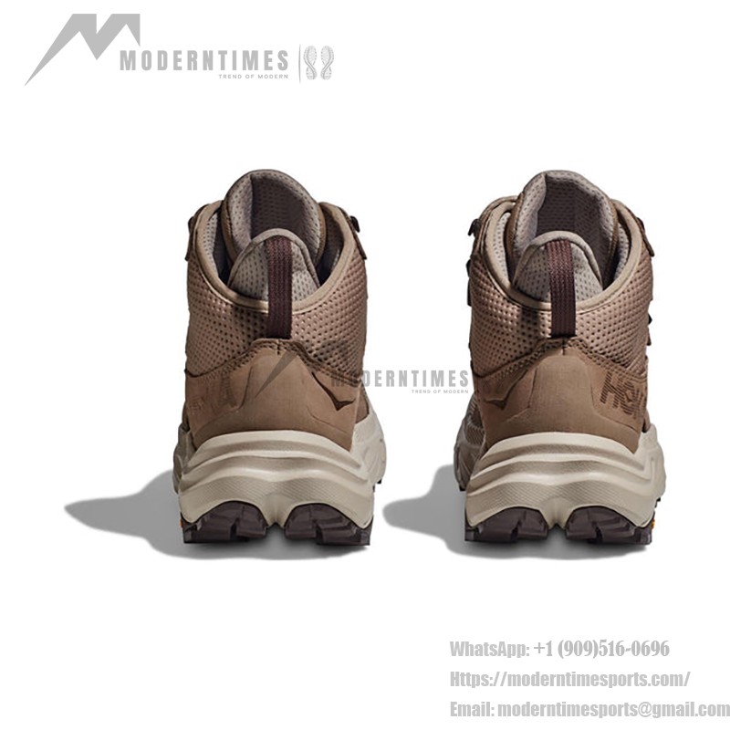 HOKA ONE ONE Anacapa 2 Mid GTX Hiking Boots (1141633-DOTN) - Dune/Oxford Tan, GORE-TEX, Vibram Outsole HOKA ONE ONE Anacapa 2 Mid GTX Hiking Boots in Dune/Oxford Tan with GORE-TEX Waterproof Technology and Vibram Outsole, Model 1141633-DOTN