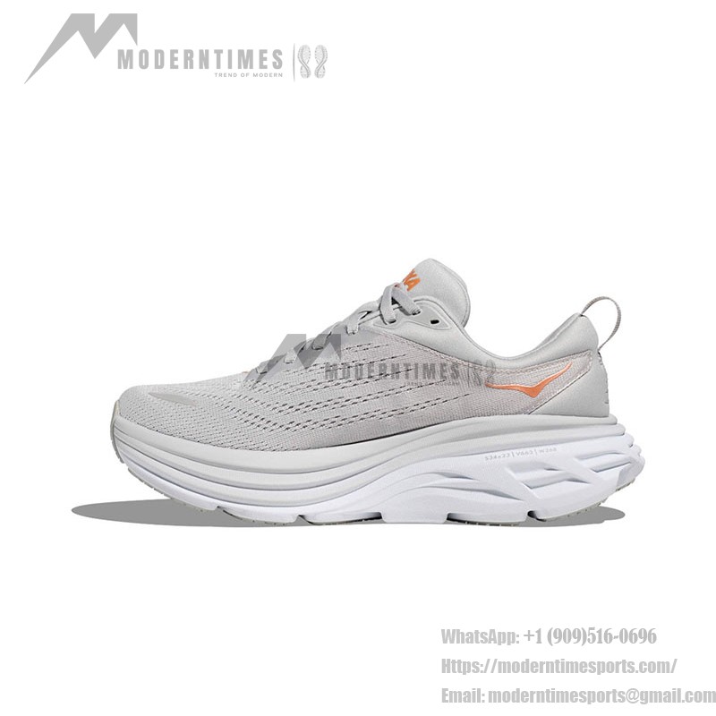Hoka One One Bondi 7 Lightweight Cushioned Grey Comfortable Sneakers | 1110519-HMSH Hoka One One Bondi 7 Running Shoes - Grey Model 1110519-HMSH