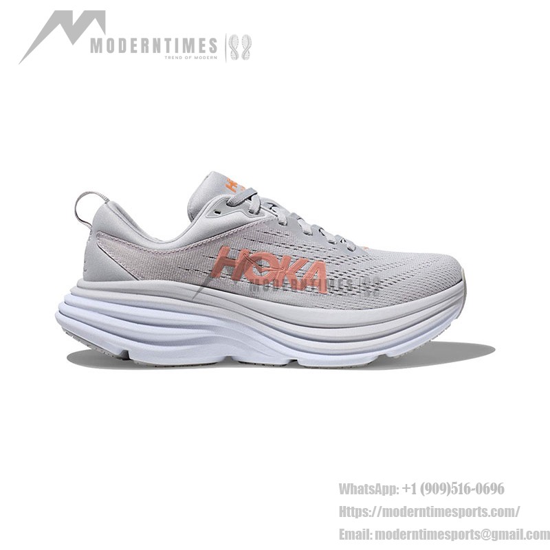 Hoka One One Bondi 7 Lightweight Cushioned Grey Comfortable Sneakers | 1110519-HMSH Hoka One One Bondi 7 Running Shoes - Grey Model 1110519-HMSH