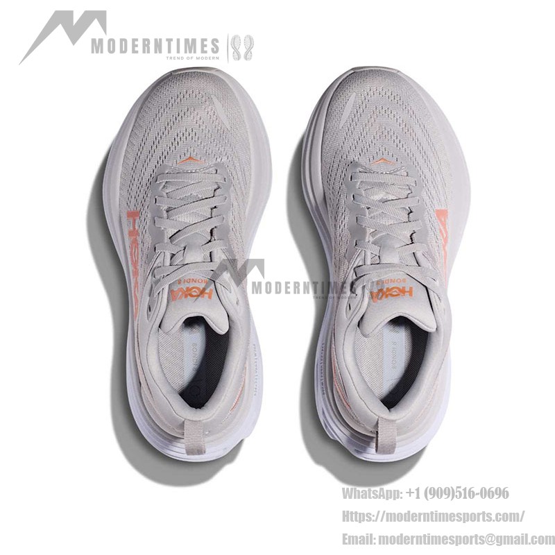 Hoka One One Bondi 7 Lightweight Cushioned Grey Comfortable Sneakers | 1110519-HMSH Hoka One One Bondi 7 Running Shoes - Grey Model 1110519-HMSH