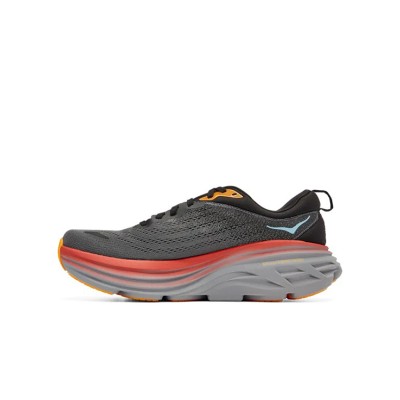 HOKA ONE ONE Bondi 8 1123202-ACTL ランニングシューズ | ダークグレー・ブルー・レッド 軽量クッションスニーカー | 高性能快適トレーニングシューズ
