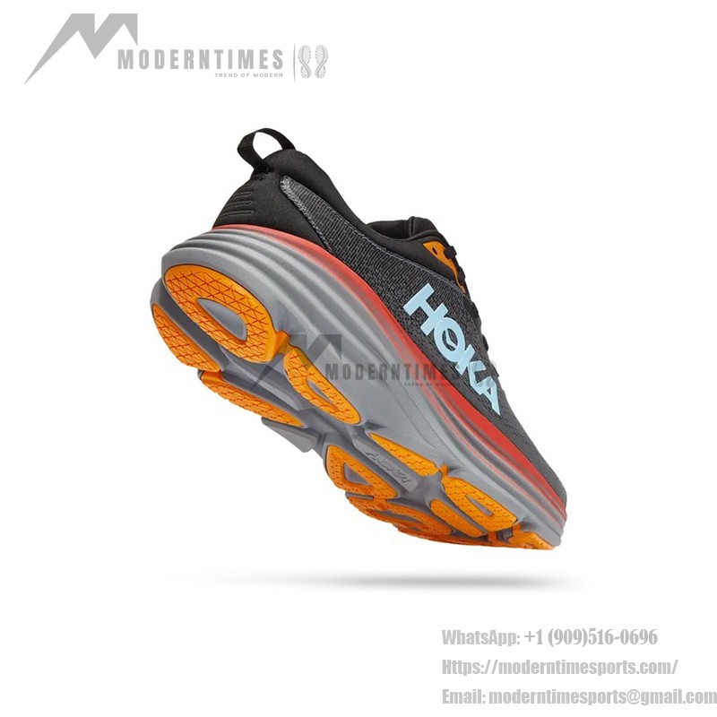 HOKA ONE ONE Bondi 8 1123202-ACTL 軽量クッションシューズ HOKA ONE ONE Bondi 8 ランニングシューズ - アンソラサイトブルー&レッド 軽量クッションスニーカー