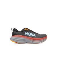 HOKA ONE ONE Bondi 8 1123202-ACTL ランニングシューズ | ダークグレー・ブルー・レッド 軽量クッションスニーカー | 高性能快適トレーニングシューズ