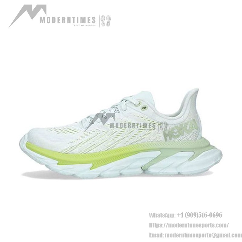 HOKA ONE ONE Clifton Edge Lightweight Cushioned Trainers HOKA ONE ONE Clifton Edge 1126570-BFGGL Running Shoes in Blue Flower and Green Glow