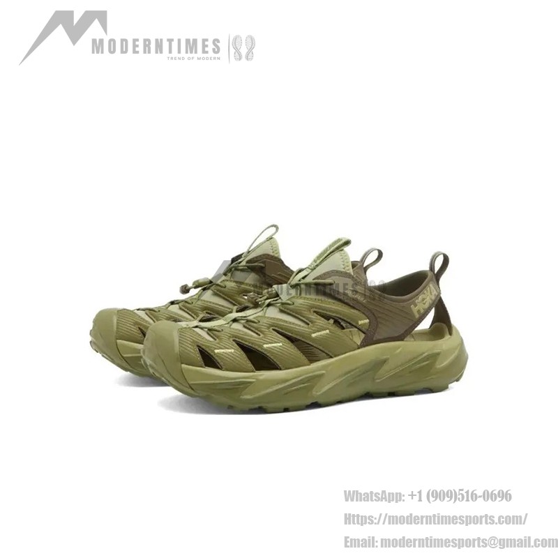 HOKA Hopara アウトドアウォーターシューズ 1123112-FFN|フォレストフロア&フェンネル|アウトドア冒険のためのグリップと快適さ HOKA Hopara アウトドアウォーターシューズ、フォレストフロア&フェンネルカラー、耐久性のあるデザインと多用途グリップ。