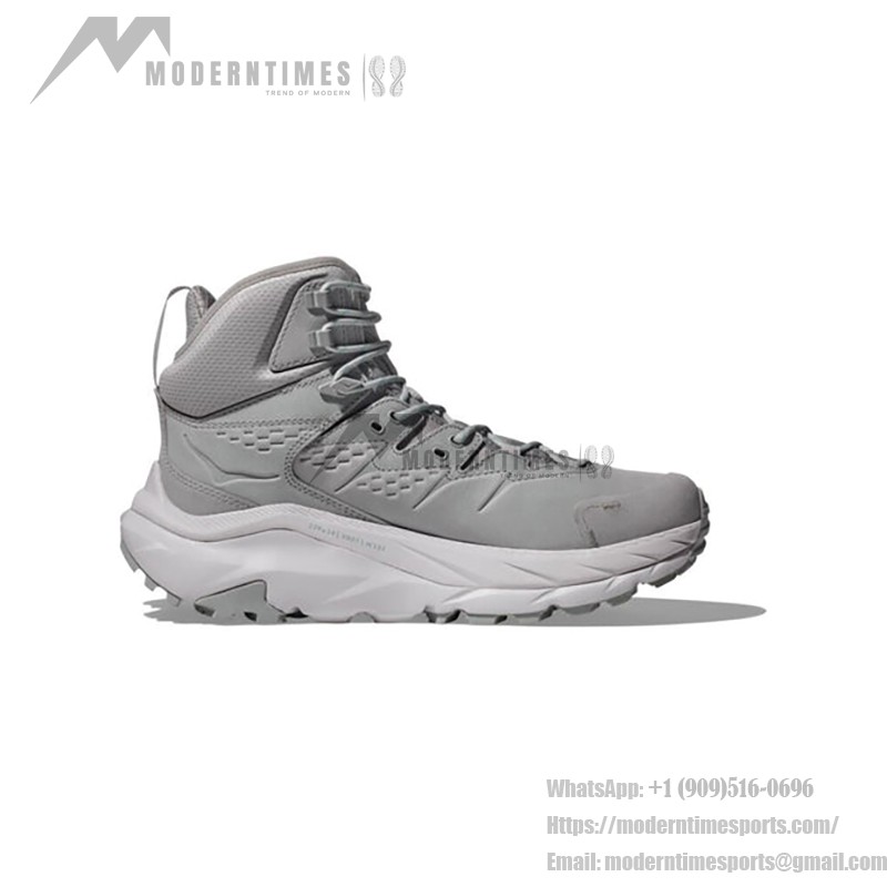 HOKA ONE ONE Kaha 2 GTX Hiking Boots (1130529-HMNCL) - Harbor Mist/Nimbus Cloud, Waterproof with Vibram Megagrip Outsole HOKA ONE ONE Kaha 2 GTX Hiking Boots in Harbor Mist/Nimbus Cloud with GORE-TEX Waterproof Technology and Vibram Megagrip Outsole, Model 1130529-HMNCL