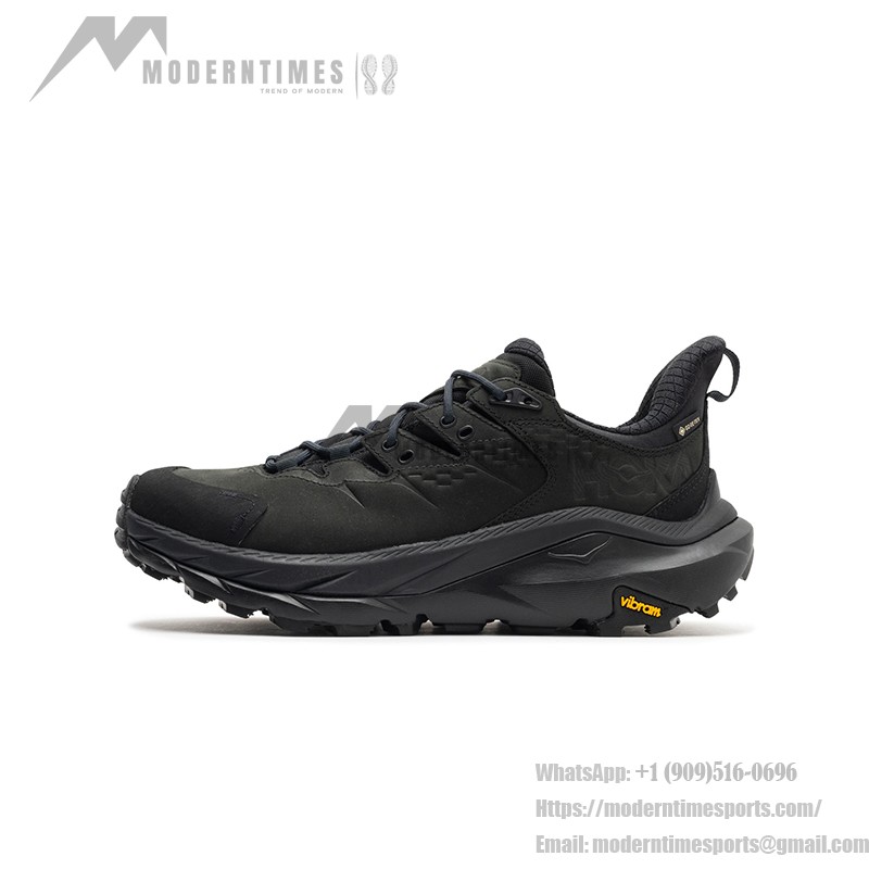 HOKA Kaha 2 Low GTX | All-Black Waterproof Hiking Shoes HOKA ONE ONE Kaha 2 Low GTX Hiking Shoes in All-Black