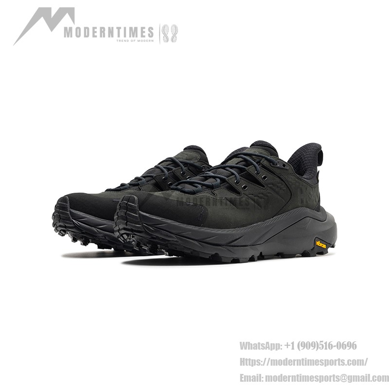 HOKA Kaha 2 Low GTX | All-Black Waterproof Hiking Shoes HOKA ONE ONE Kaha 2 Low GTX Hiking Shoes in All-Black