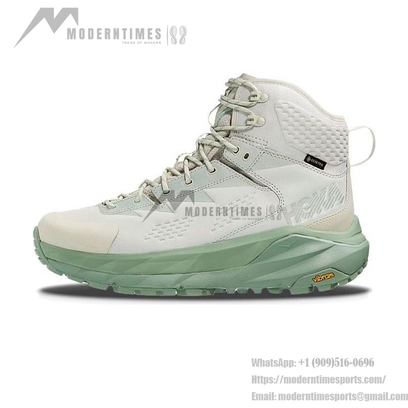 HOKA ONE ONE Kaha GORE-TEX Hiking Boots (1123370-CTBS) - Celadon Tint/Basil, Waterproof with Vibram Outsole HOKA ONE ONE Kaha GORE-TEX Hiking Boots in Celadon Tint/Basil with GORE-TEX Waterproof Technology and Vibram Outsole, Model 1123370-CTBS