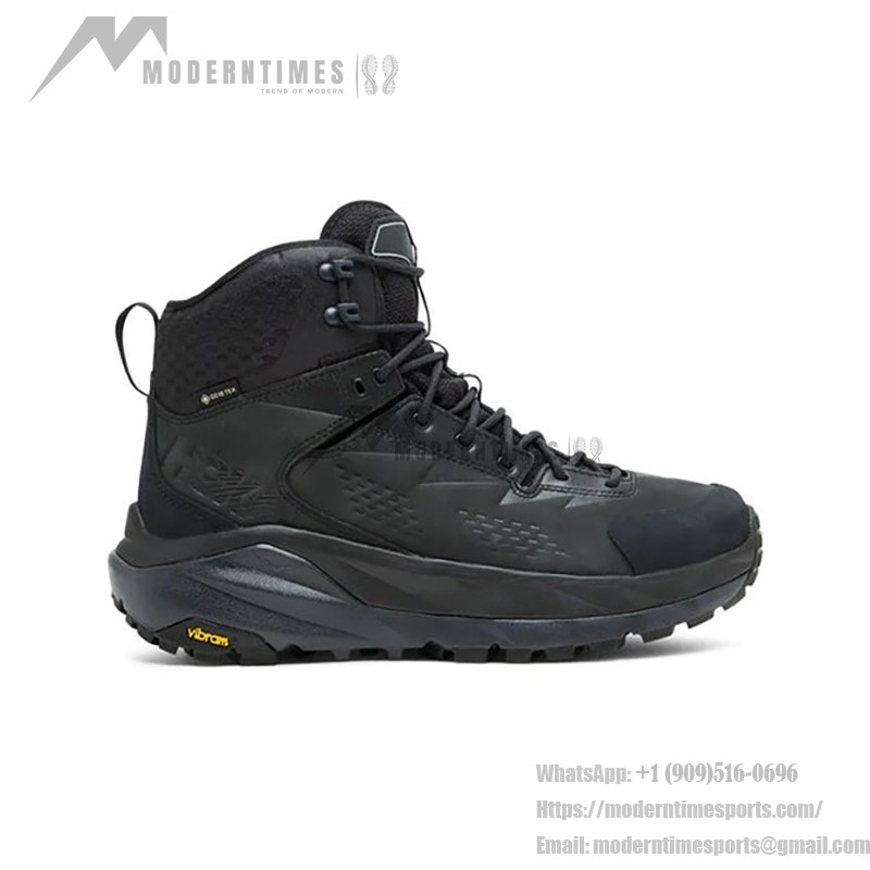 HOKA ONE ONE Kaha GTX Hiking Boots (1112030-BPHN) - Black/Phantom, Waterproof with Vibram Outsole HOKA ONE ONE Kaha GTX Hiking Boots in Black/Phantom with GORE-TEX Waterproof Technology and Vibram Megagrip Outsole, Model 1112030-BPHN