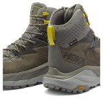 HOKA ONE ONE Kaha GTX Hiking Boots (1112030-CGGS) - Charcoal Grey/Green Sheen, Waterproof with Vibram Outsole HOKA ONE ONE Kaha GTX Hiking Boots in Charcoal Grey/Green Sheen with GORE-TEX Waterproof Technology and Vibram Megagrip Outsole, Model 1112030-CGGS