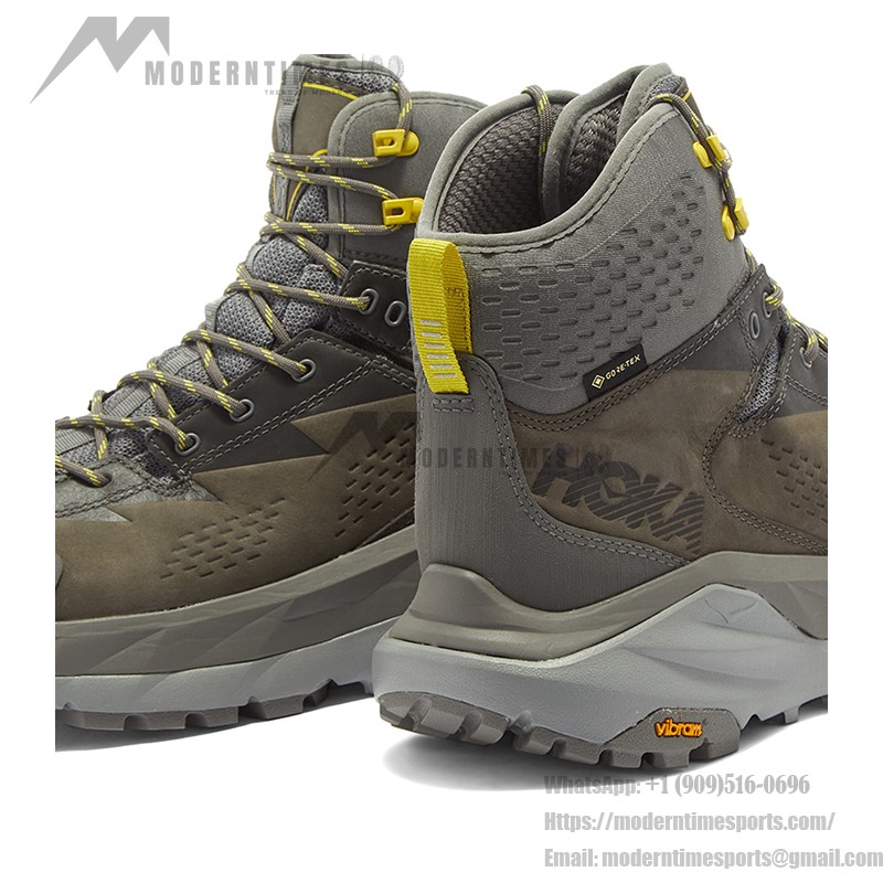 HOKA ONE ONE Kaha GTX Hiking Boots (1112030-CGGS) - Charcoal Grey/Green Sheen, Waterproof with Vibram Outsole HOKA ONE ONE Kaha GTX Hiking Boots in Charcoal Grey/Green Sheen with GORE-TEX Waterproof Technology and Vibram Megagrip Outsole, Model 1112030-CGGS