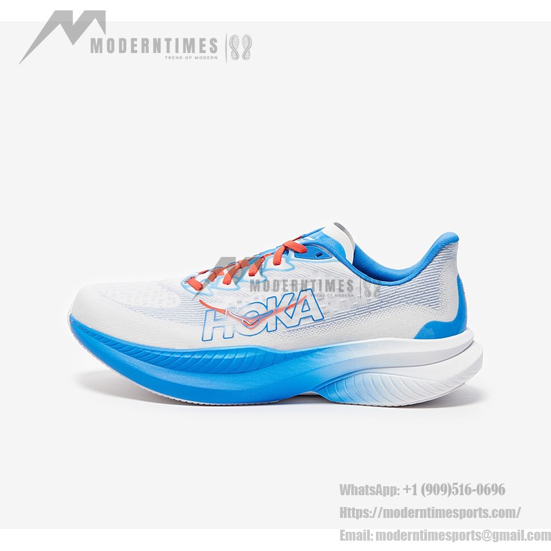Hoka One One Mach 6 Cushioned Breathable Running Sneakers | 1147790-WHTV Hoka One One Mach 6 Men’s Lightweight Running Shoes - Model 1147790-WHTV
