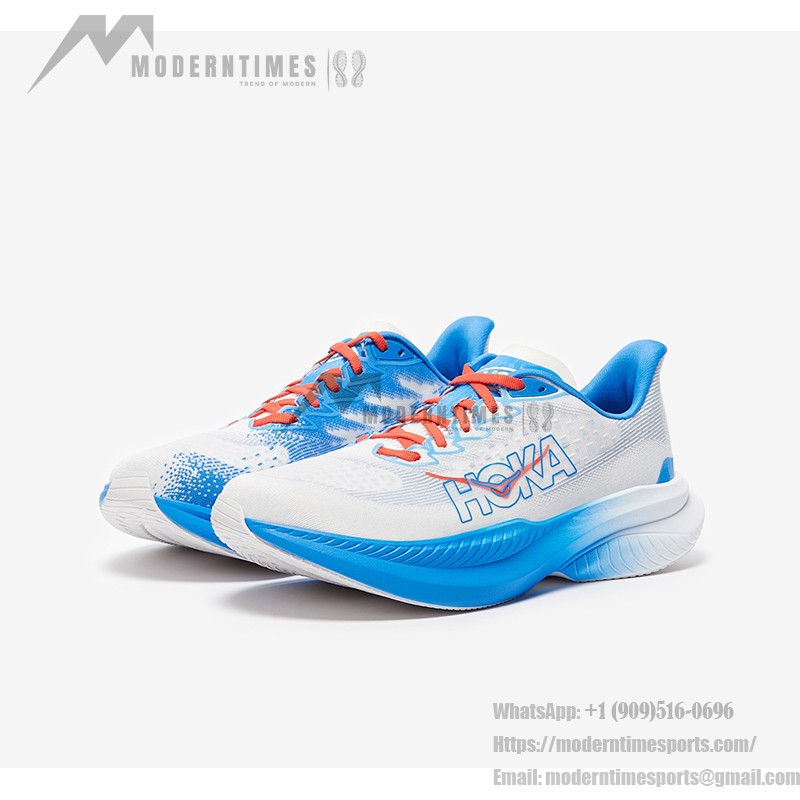 Hoka One One Mach 6 Cushioned Breathable Running Sneakers | 1147790-WHTV Hoka One One Mach 6 Men’s Lightweight Running Shoes - Model 1147790-WHTV