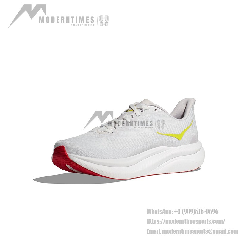 HOKA ONE ONE Mach 6 Lightweight Cushioned Running Shoes HOKA ONE ONE Mach 6 1147790-WNCL Running Shoes - White Nimbus Cloud Performance Trainers