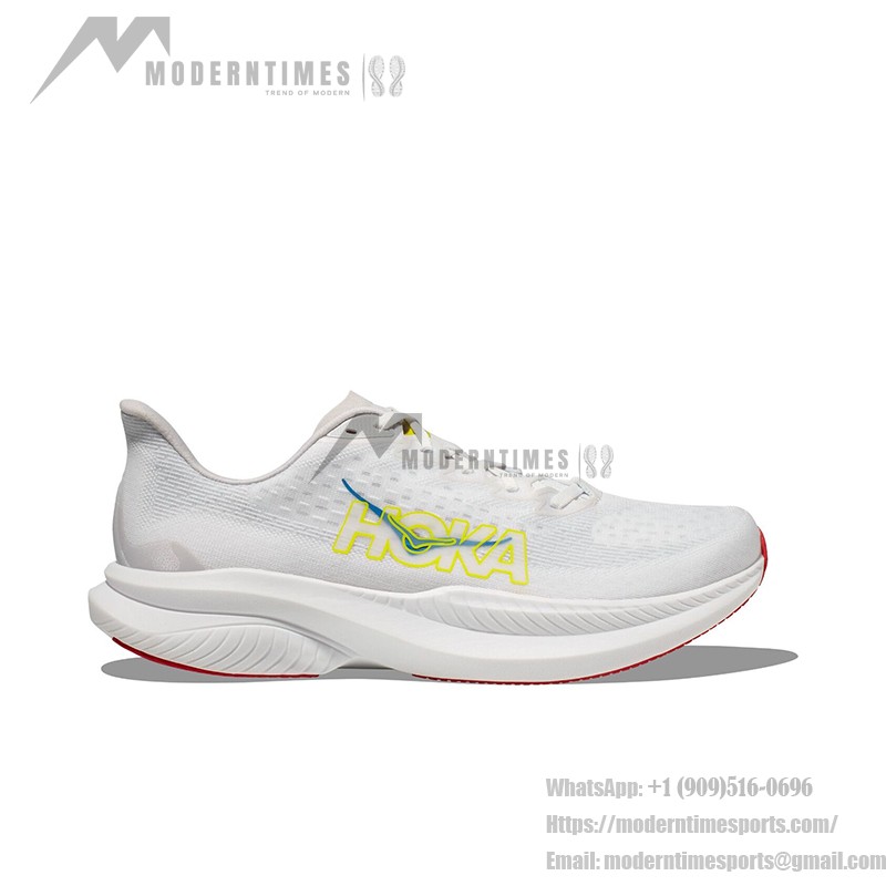 HOKA ONE ONE Mach 6 Lightweight Cushioned Running Shoes HOKA ONE ONE Mach 6 1147790-WNCL Running Shoes - White Nimbus Cloud Performance Trainers