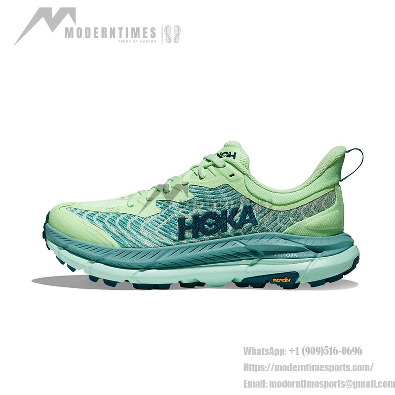 HOKA Mafate Speed 4 Trail Running Shoes 1131056-LGOM | Green | Maximum Grip & Comfort HOKA Mafate Speed 4 Trail Running Shoes in green with Vibram® outsole, designed for maximum grip and long-lasting comfort.