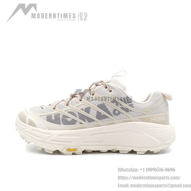 Hoka One One Mafate Three 2 Lightweight Cushioned Eggnog Sneakers | 1141572-ESSN Hoka One One Mafate Three 2 Trail Running Shoes - Eggnog Model 1141572-ESSN