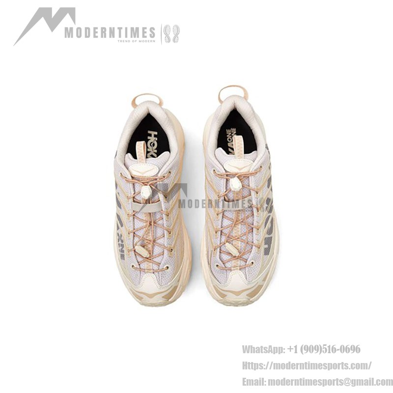 Hoka One One Mafate Three 2 Lightweight Cushioned Eggnog Sneakers | 1141572-ESSN Hoka One One Mafate Three 2 Trail Running Shoes - Eggnog Model 1141572-ESSN