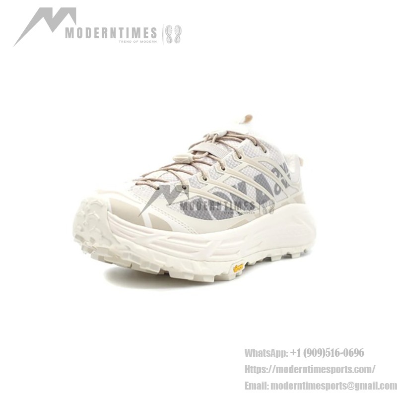 Hoka One One Mafate Three 2 Lightweight Cushioned Eggnog Sneakers | 1141572-ESSN Hoka One One Mafate Three 2 Trail Running Shoes - Eggnog Model 1141572-ESSN