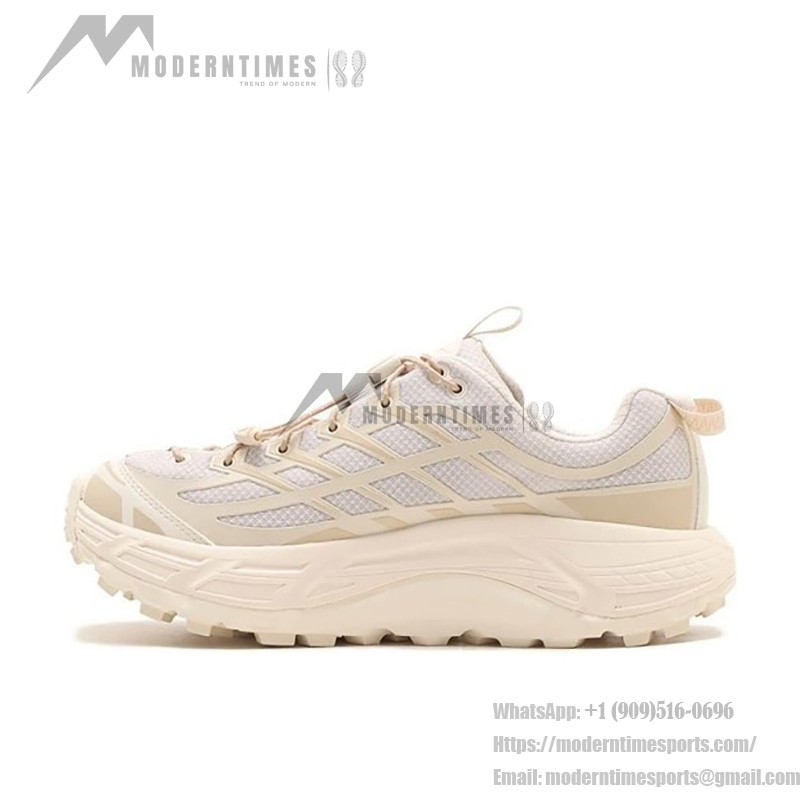 Hoka One One Mafate Three 2 Lightweight Cushioned Eggnog Sneakers | 1141572-ESSN Hoka One One Mafate Three 2 Trail Running Shoes - Eggnog Model 1141572-ESSN