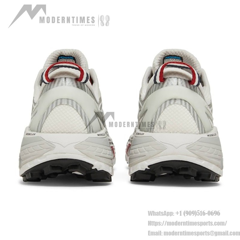 HOKA x Moncler Mafate Speed 2 Running Shoes 1129992-NCHMS | Luxury & Performance HOKA x Moncler Mafate Speed 2 Running Shoes in Nimbus Cloud & Harbor Mist with Vibram® outsole and premium design.