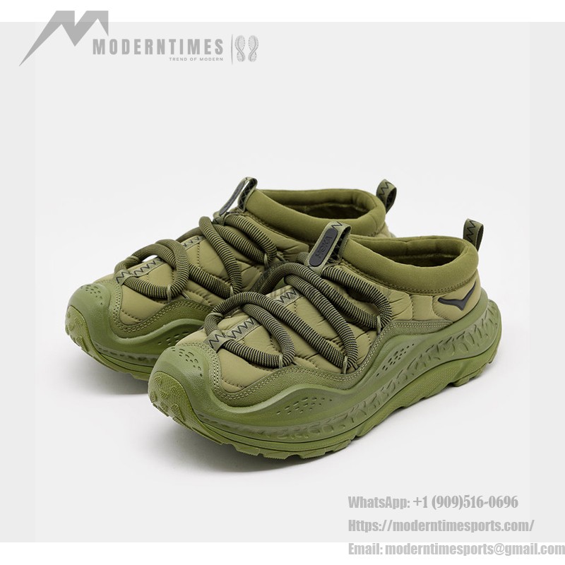 Hoka One One ORA Primo Comfortable Forest Green Slip-On Sneakers | 1141570-FFR Hoka One One ORA Primo Slip-On Shoes in Forest Green - Model 1141570-FFR