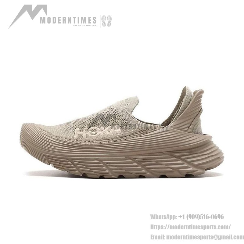 Hoka One One Restore TC Slip-On Shoes - Lightweight Dune Tan Sneakers Hoka One One Restore TC Slip-On Shoes in Dune Tan