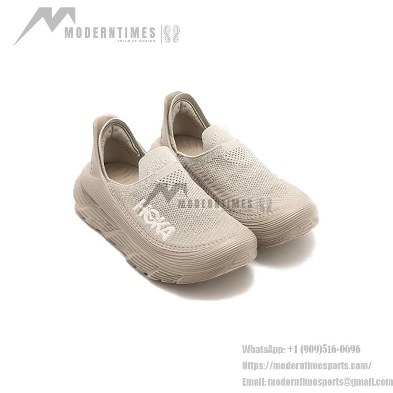 Hoka One One Restore TC Slip-On Shoes - Lightweight Dune Tan Sneakers Hoka One One Restore TC Slip-On Shoes in Dune Tan