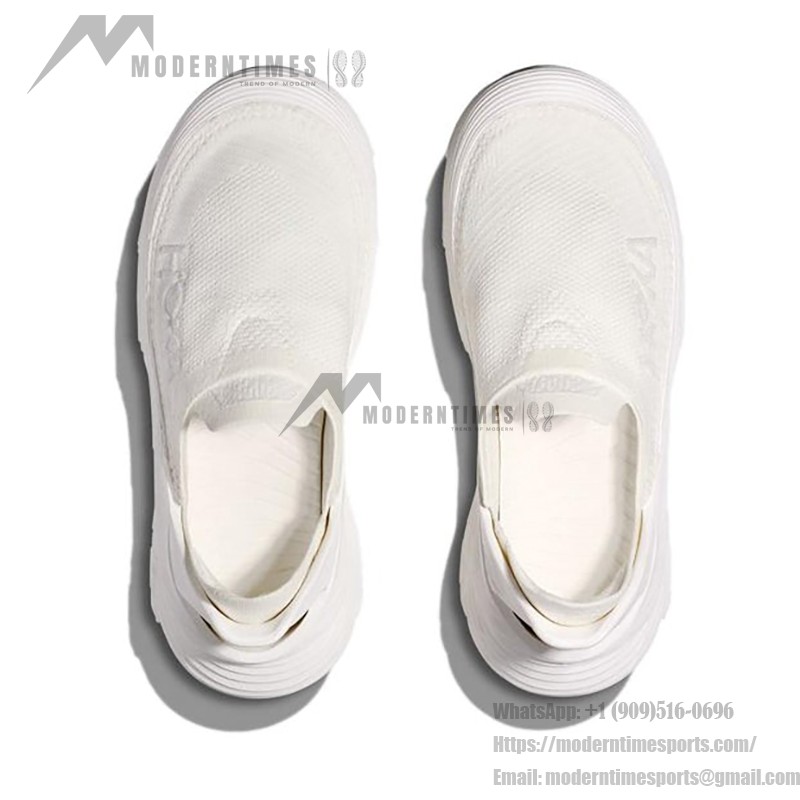 HOKA ONE ONE Restore TC スリップオンスニーカー - オールホワイト 軽量で快適なシューズ HOKA ONE ONE Restore TC 1134532-RAWW スリップオンスニーカー(オールホワイト)