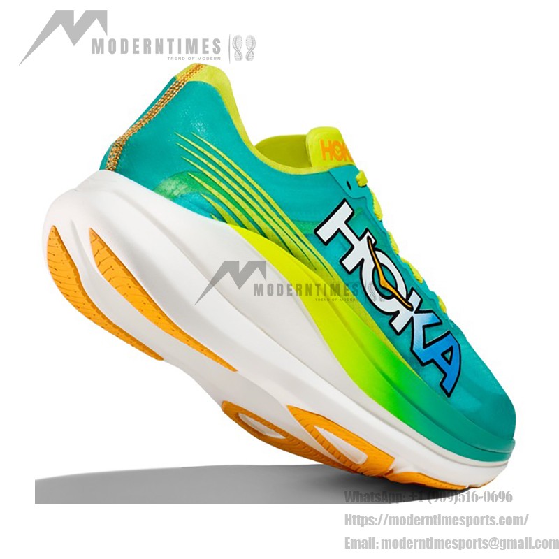 HOKA Rocket X 2 Running Shoes 1127927-CEPR | Ultra-Light Racing Shoes in Ceramic & Evening Primrose HOKA Rocket X 2 Running Shoes in Ceramic & Evening Primrose with a carbon fiber plate and ultra-lightweight design.