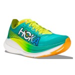 HOKA Rocket X 2 Running Shoes 1127927-CEPR | Ultra-Light Racing Shoes in Ceramic & Evening Primrose HOKA Rocket X 2 Running Shoes in Ceramic & Evening Primrose with a carbon fiber plate and ultra-lightweight design.