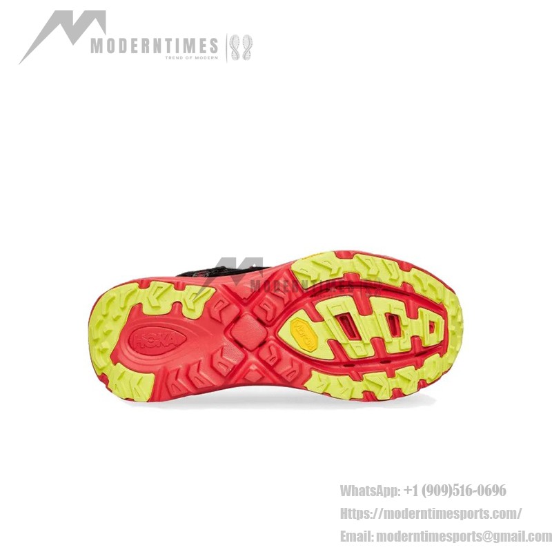 HOKA ONE ONE Speedgoat 5 Trail Running Shoes - Durable Red-Yellow Non-Slip Sneakers HOKA ONE ONE Speedgoat 5 1153891-HRK Trail Running Shoes in Red and Yellow