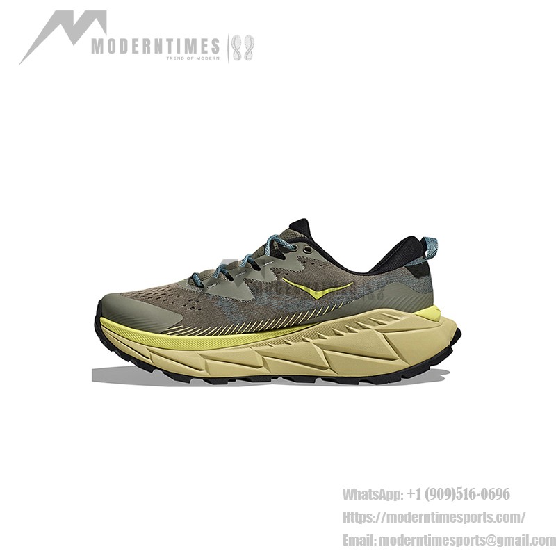 HOKA ONE ONE Skyline Float X ランニングシューズ - 軽量トレイル滑り止めスニーカー HOKA ONE ONE Skyline Float X 1141610-OHCRT ランニングシューズ(オリーブグリーン&セロリ)